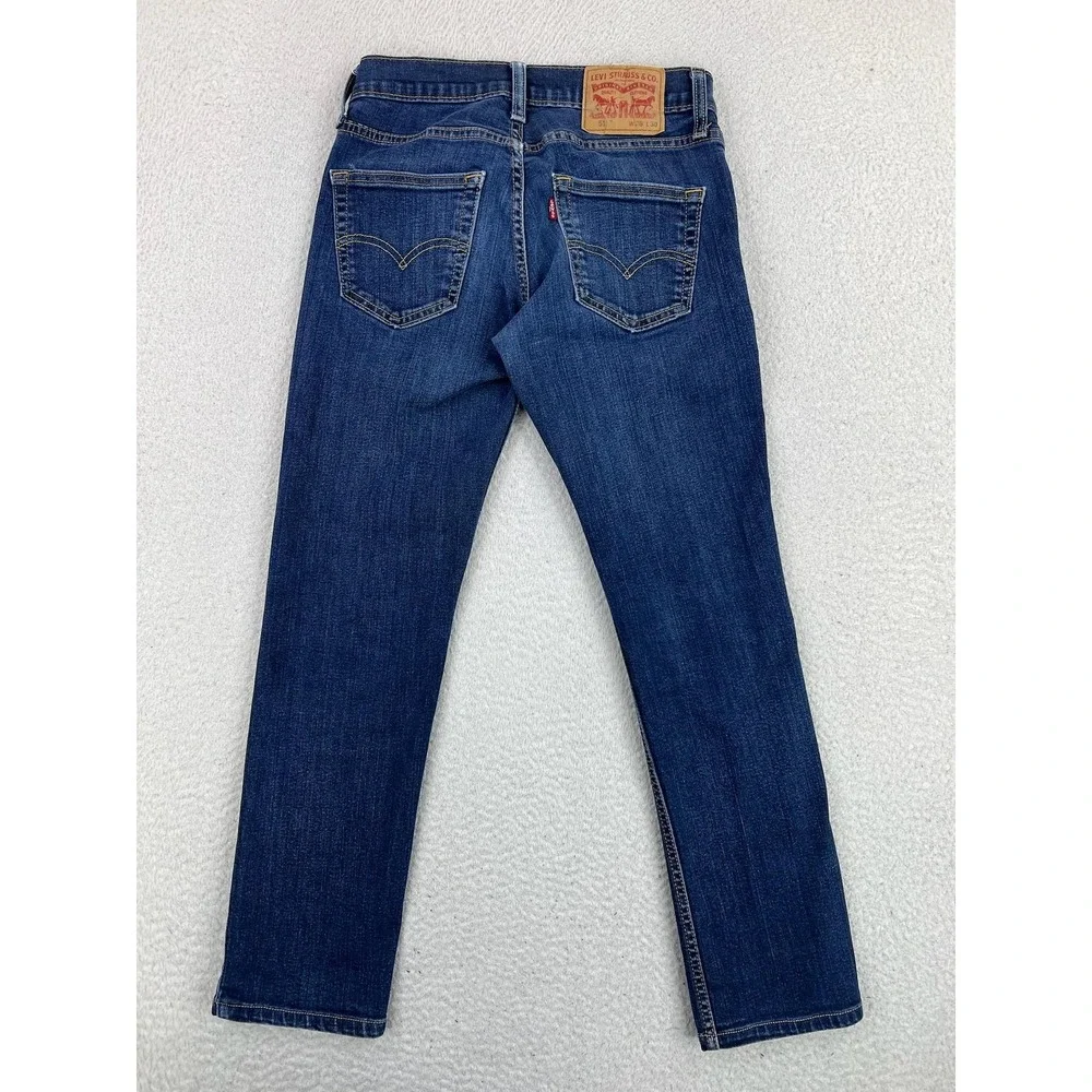 Levis 511 Jeans Mens 28x30 Blue Slim Straight Stretch Denim Medium Wash Pants
